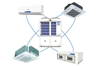 VRF system top discharge